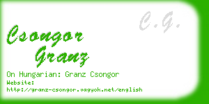 csongor granz business card